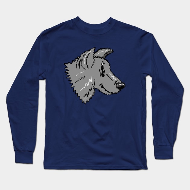 Good boy squiggly wolf Long Sleeve T-Shirt by Jeffmore